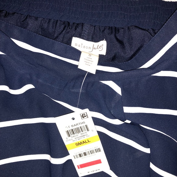 Maison Jules Striped Circle Skirt Navy White - Picture 5 of 7